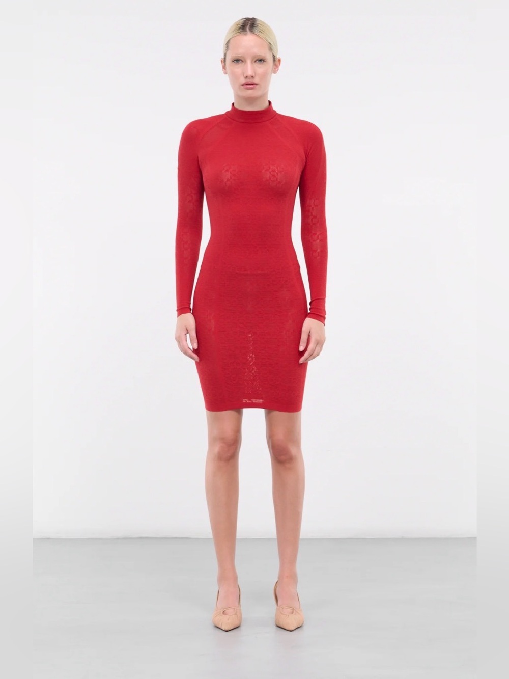 NWT Wolford x Simkhai Logo Mini Dress Autumn Red L